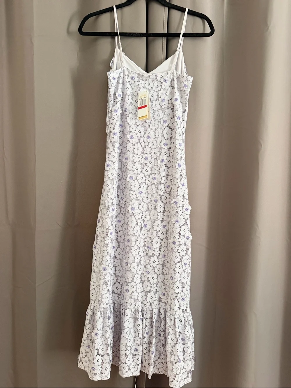 Michael Kors Lavender Lace Midi Slip Dress